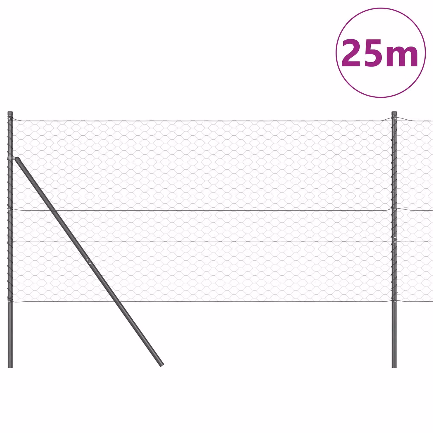 Berkfield Home Grey Steel Hexagon Fence – 1