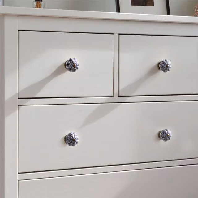Nicola Spring Blue Porcelain Ceramic Cabinet Knobs, Pack of 12