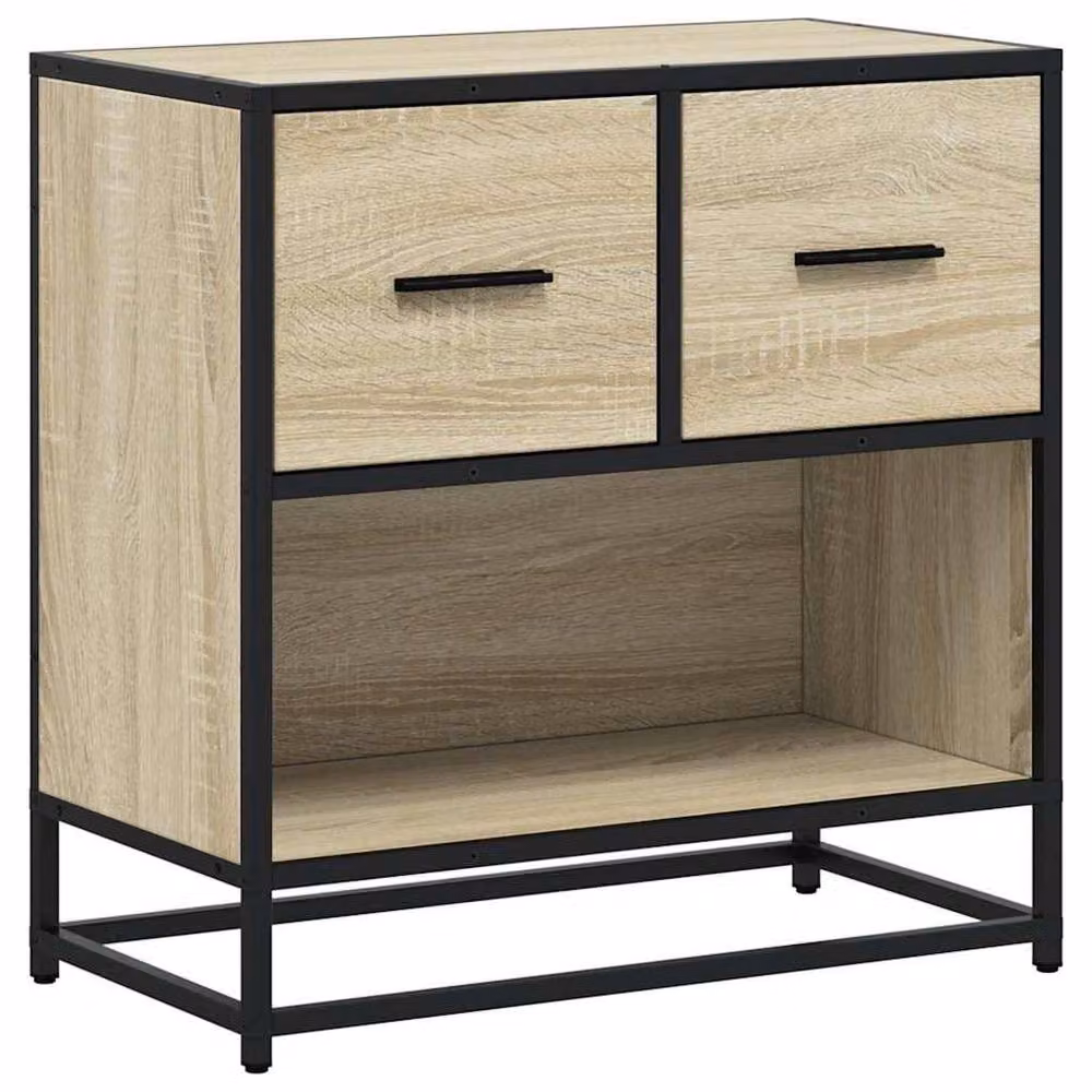 Berkfield Home Elegant Bedside Cabinet in Sonoma Oak Light Brown, W/D/H: 60 x 31 x 60 cm – 3