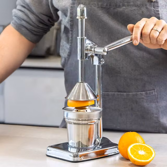 MasterClass Deluxe Silver Plated Chrome Lever-Arm Citrus Press Juicer