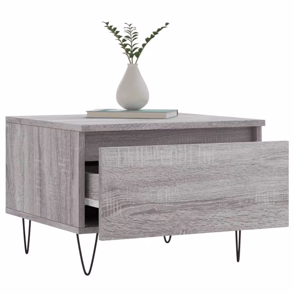 Berkfield Home Set of 2 Modern Grey Nested Coffee Tables, W/D/H: 50 x 46 x 35 cm – 3