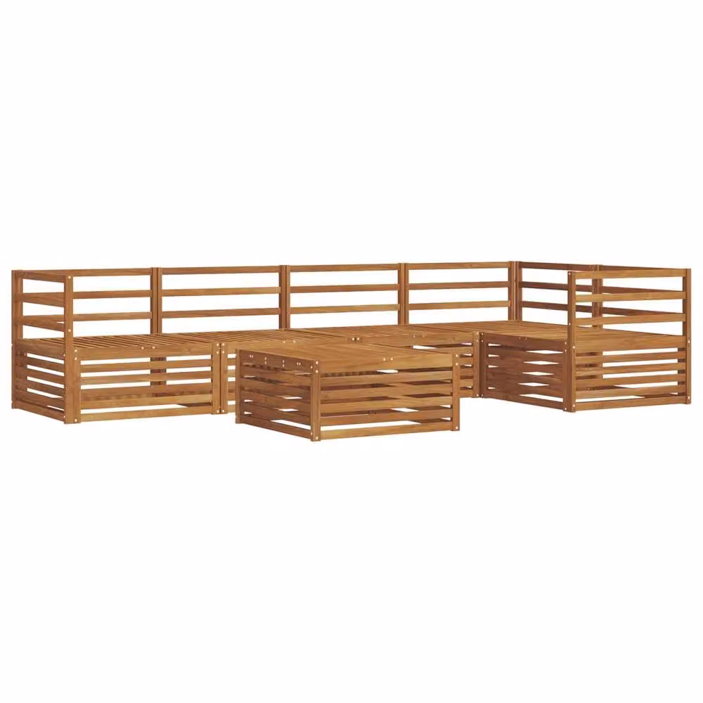 Berkfield Home 6 Piece Modern Outdoor Sofa Set in Brown Treated Acacia Wood – 2