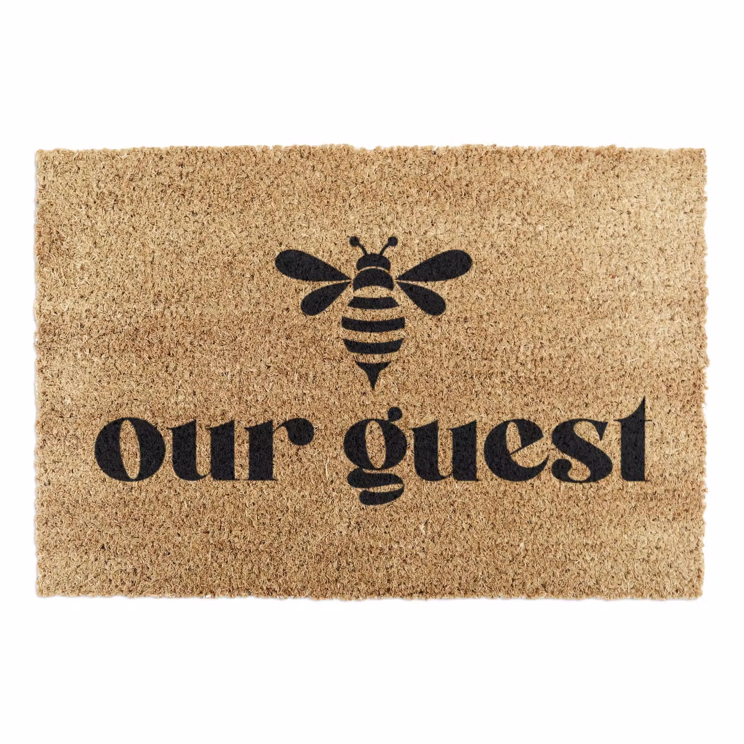 Artsy Mats Bee Our Guest Doormat in Black, W: 60 cm, D: 40 cm – 3
