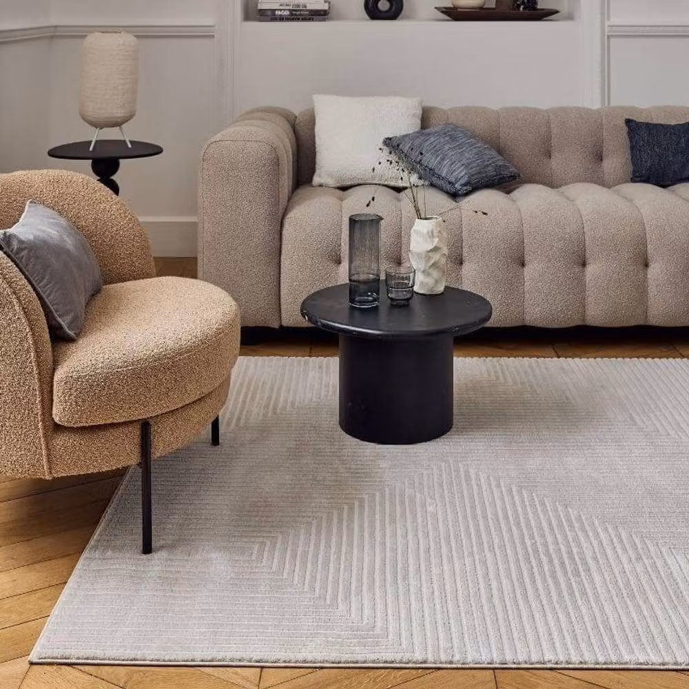 THE RUGS Carmel Geometric Beige Area Rug and Runner, W: 80 cm, L: 300 cm – 4