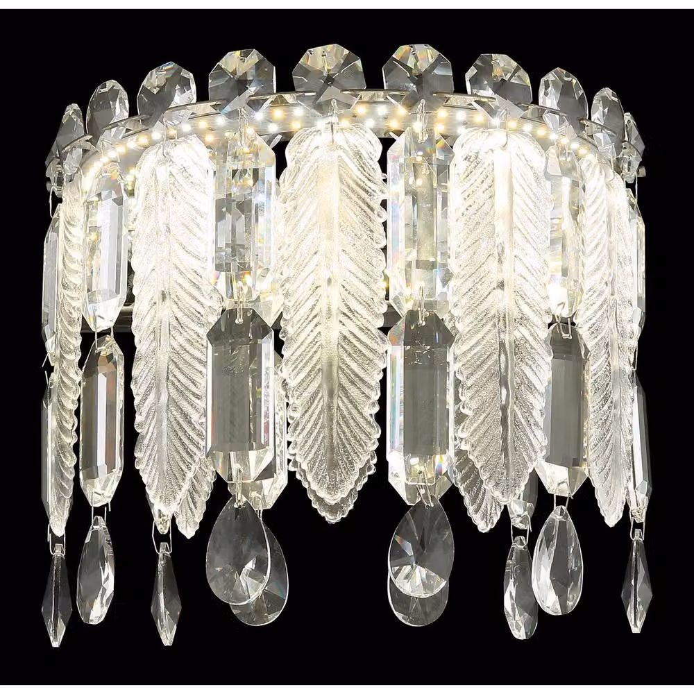 Netlighting Klunka LED Wall Lamp in Chrome and Grey with K5 Crystals and Touch Dimmer – 3