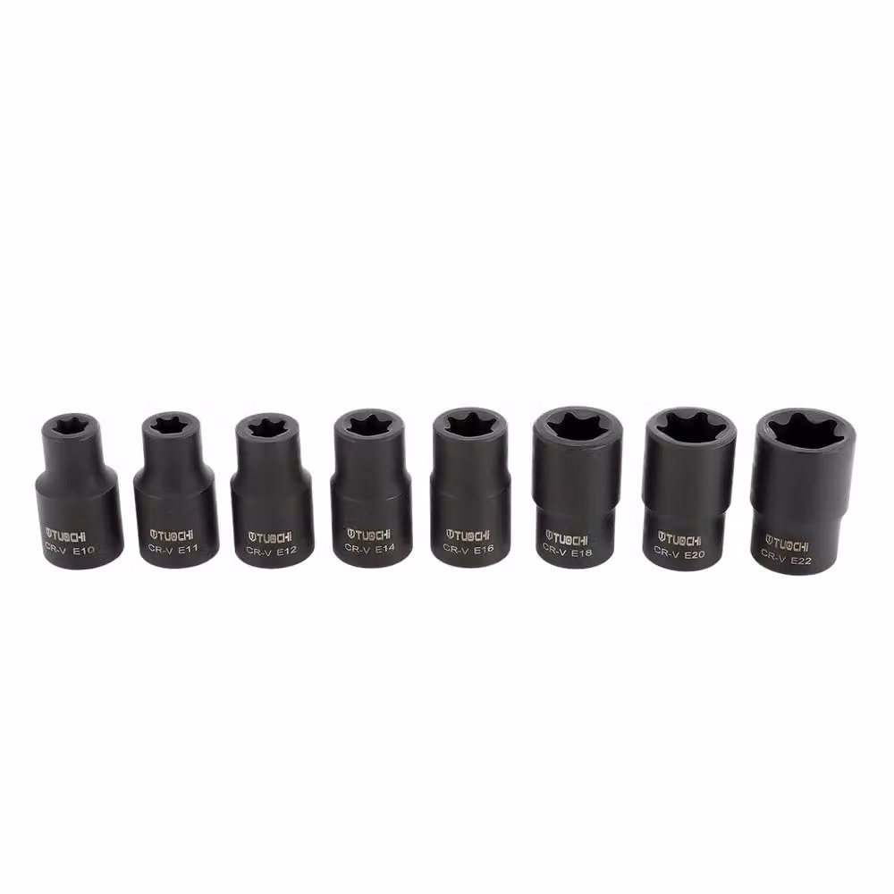 Nordara Impact E-Torx Socket Set, E5-E24, 3/8" & 1/2" Drive, 17pc, Black – 2