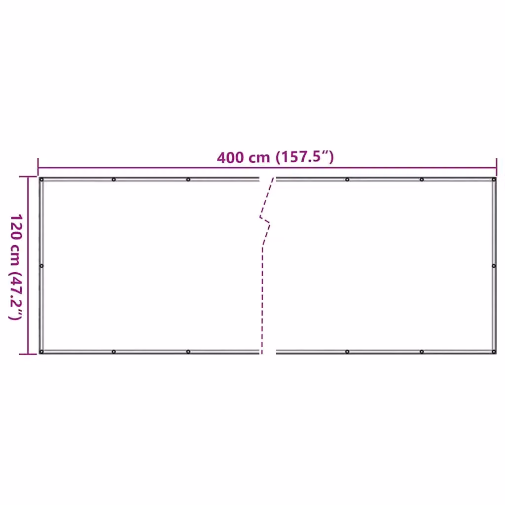 Berkfield Home Anthracite PVC Balcony Privacy Screen W: 400 cm, H: 120 cm – 5