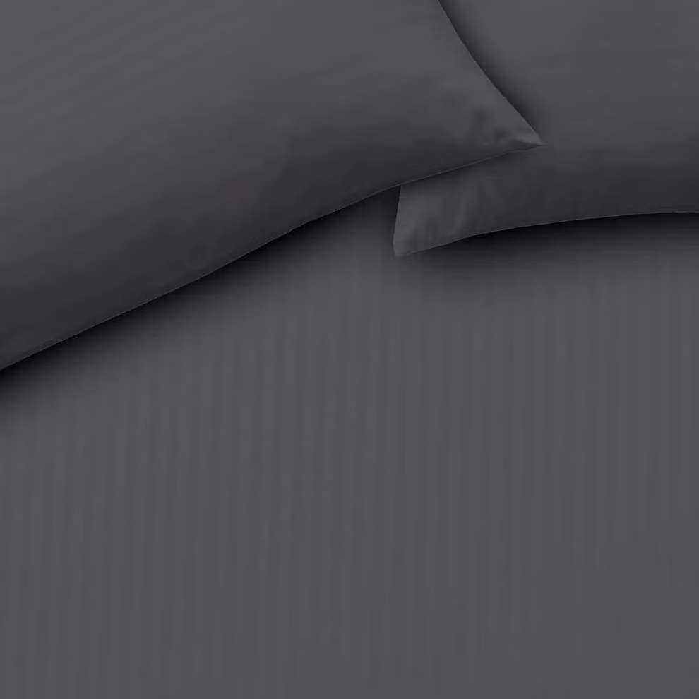 New Edge Blinds Mayfair Stripe Duvet Cover Set in Grey, Single, W: 90 cm, L: 200 cm – 2