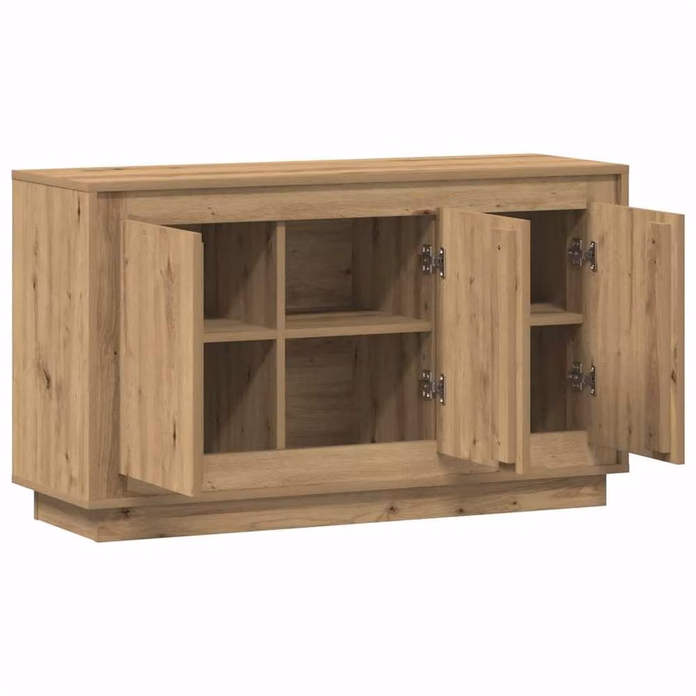 Berkfield Home Artisan Oak Sideboard in Brown, W/D/H: 102 x 35 x 55 cm – 3
