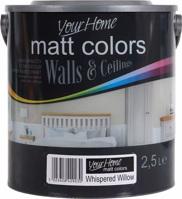 Your Home Matt Emulsion Whispered Willow Green Low Emission Water Based Dispersion 2.5 l