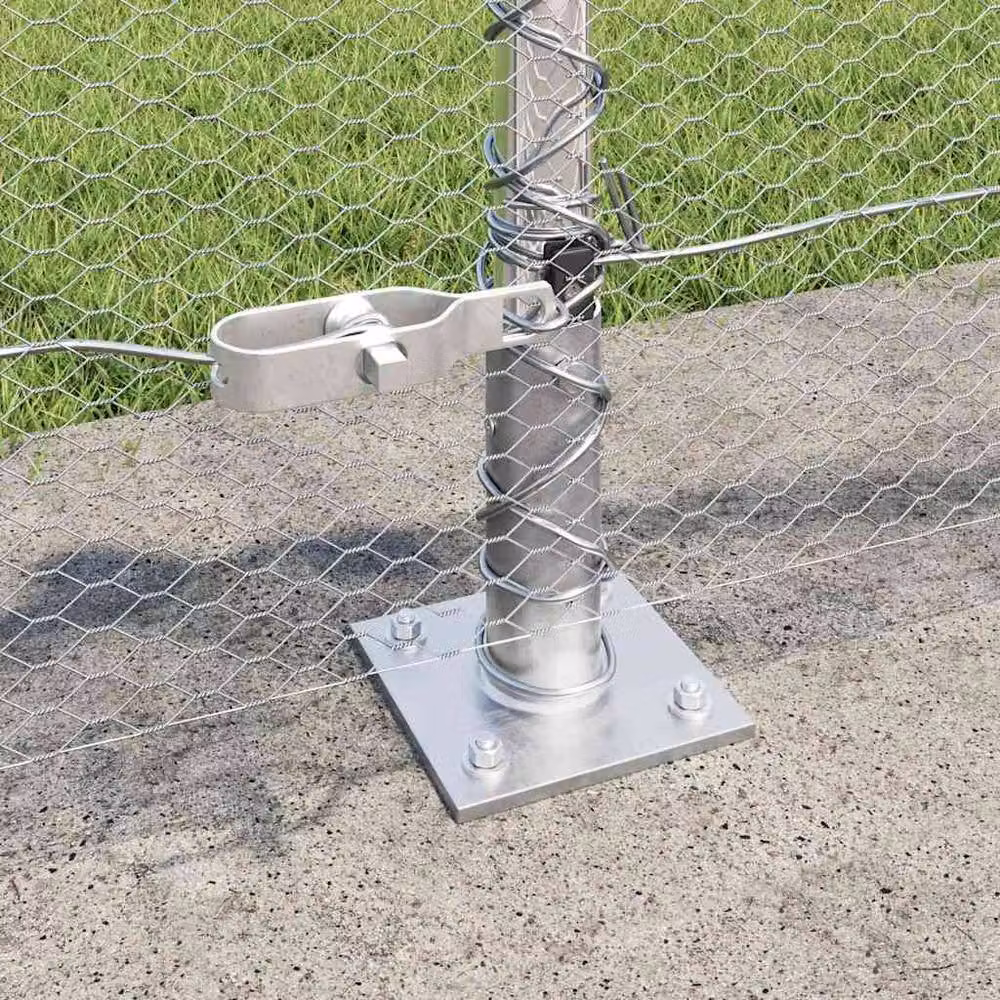 Berkfield Home Silver Galvanised Steel Hexagon Fence, W: 0.4 m, L: 25 m – 2