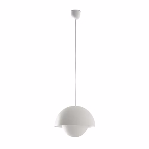 Netlighting Marisol Dome Pendant Ceiling Light in White with 2700K Warm White LED