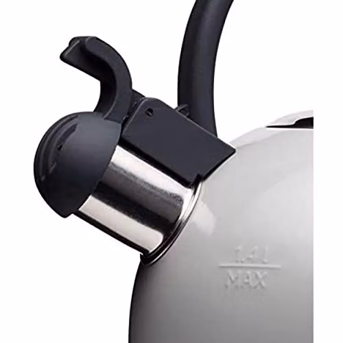 KitchenCraft Living Nostalgia Whistling Stove Top Kettle, 1.3L, Grey – 3