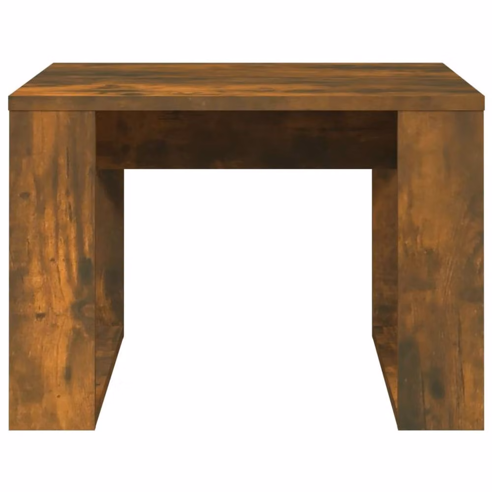 Berkfield Home Smoked Oak Side Table in Brown, W/D/H: 50 x 50 x 35 cm – 4