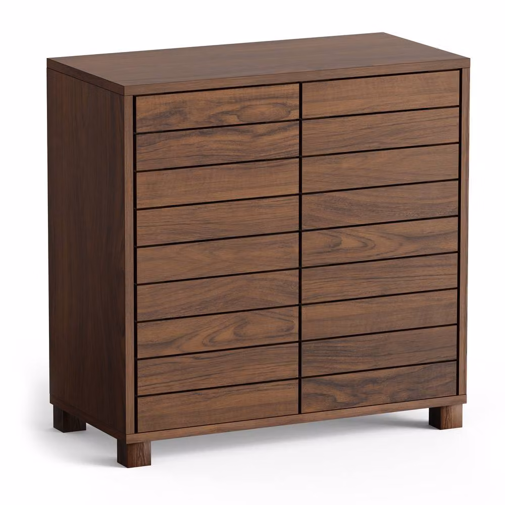VonHaus Chester Freestanding Wood Effect Bathroom Storage Cabinet in Brown, W/D/H: 60 x 30 x 60 cm – 2