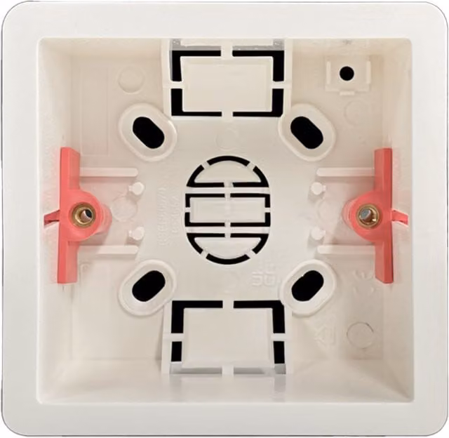 Dencon 1 Gang Flush Dry Lining Box, White, IP20