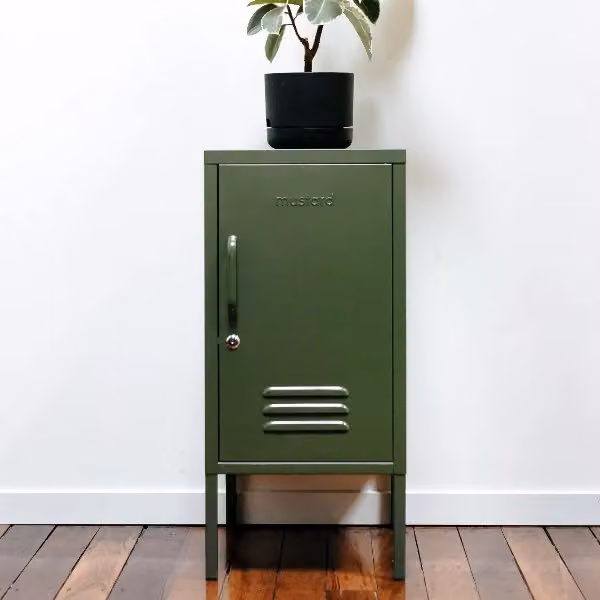 Mustard Made The Shorty Freestanding Metal Storage Cabinet in Olive Green, W/D/H: 72 x 35 x 46 cm – 4
