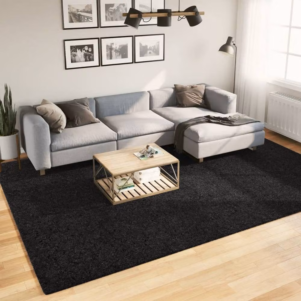Berkfield Home OVIEDO Short Pile Rug, Black, W: 240 cm, D: 340 cm – 2