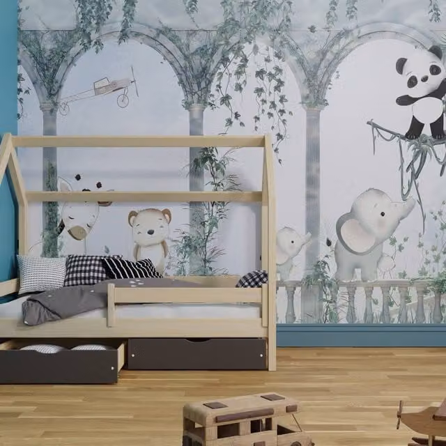 Superfresco Easy Animal Arch Blue Print Wall Mural W: 300 cm, H: 280 cm – 1