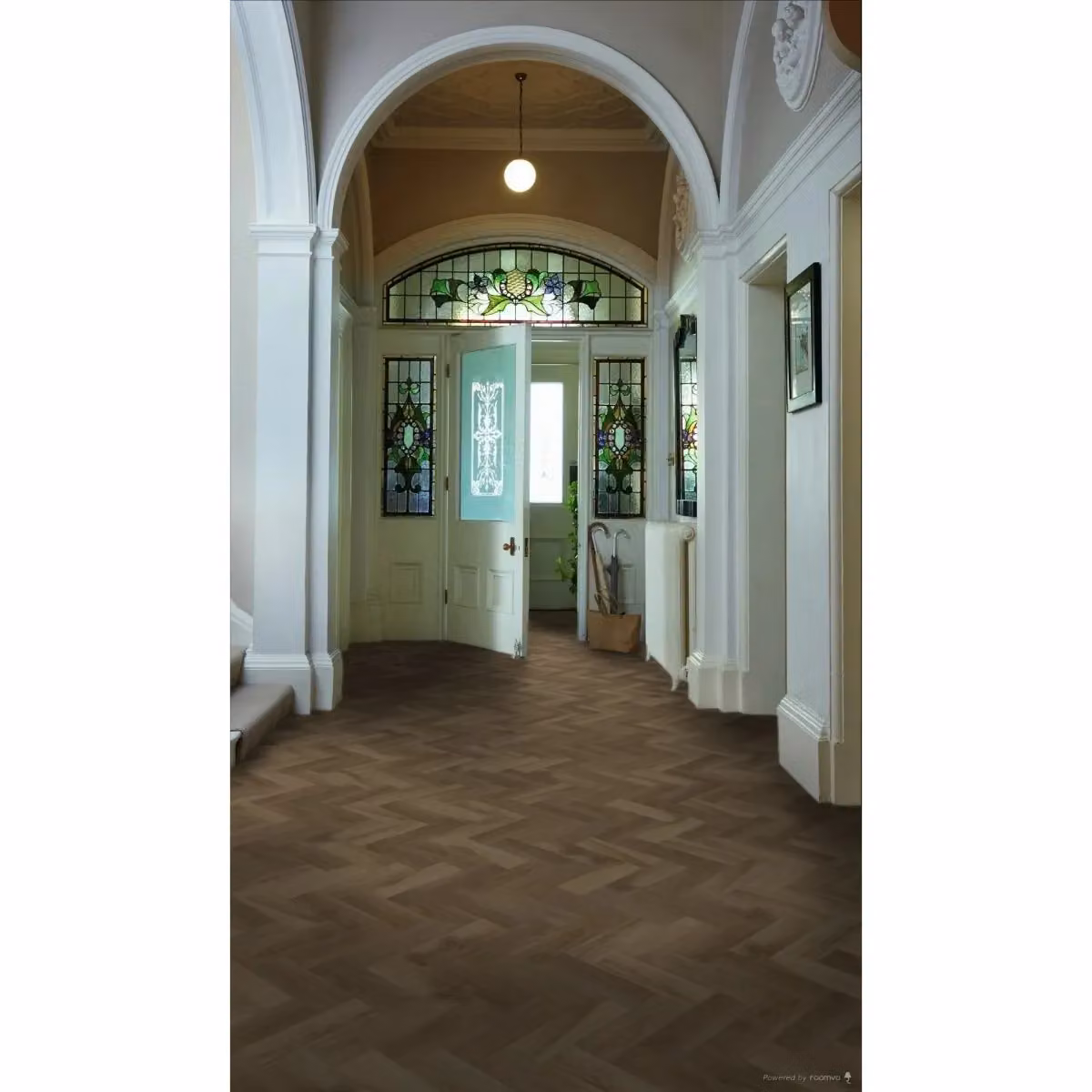 Vinyl Flooring UK Colonia Glue-Down Luxury Vinyl Tile Wood Look Plank in Brown, 2mm Thick, Covers 3.34sqm – 2