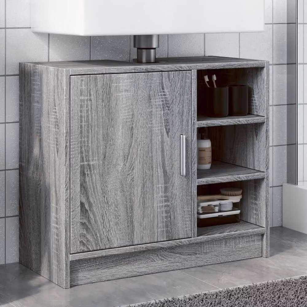 Berkfield Home Grey Sonoma Sink Cabinet W/D/H: 63 x 29 x 55 cm – 2