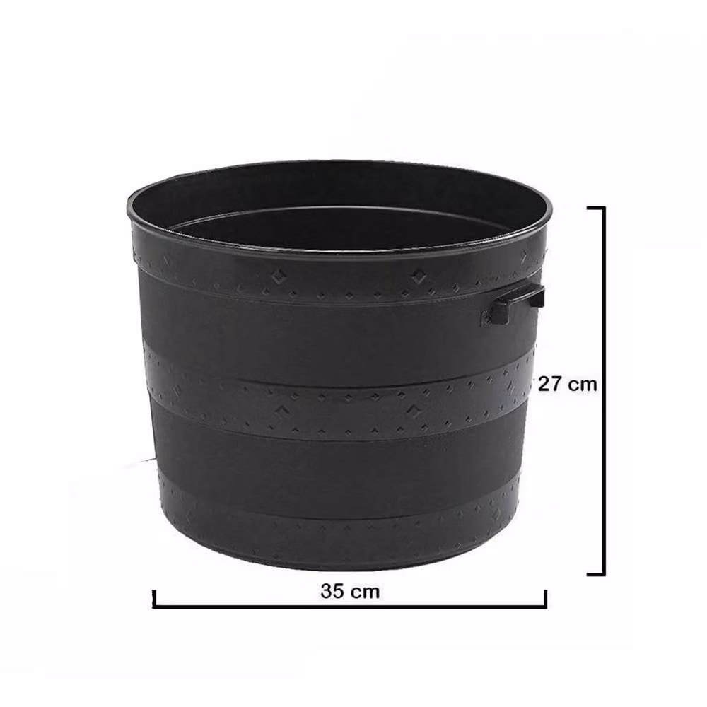 SPETLEK 20L Handle Barrel Plant Planter in Black – 2