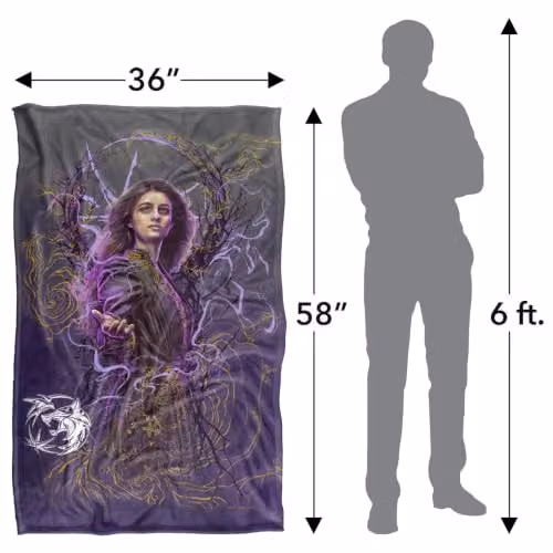 The Witcher Yennefer Airbrush Silky Touch Super Soft Fleece Throw Blanket, Multicolour, W: 91 cm, D: 147 cm – 3