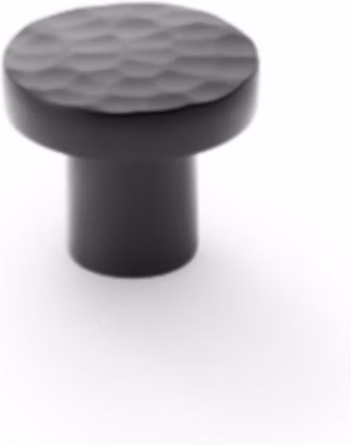 Handle & Home Matt Black Brass Hammered Cabinet Knobs