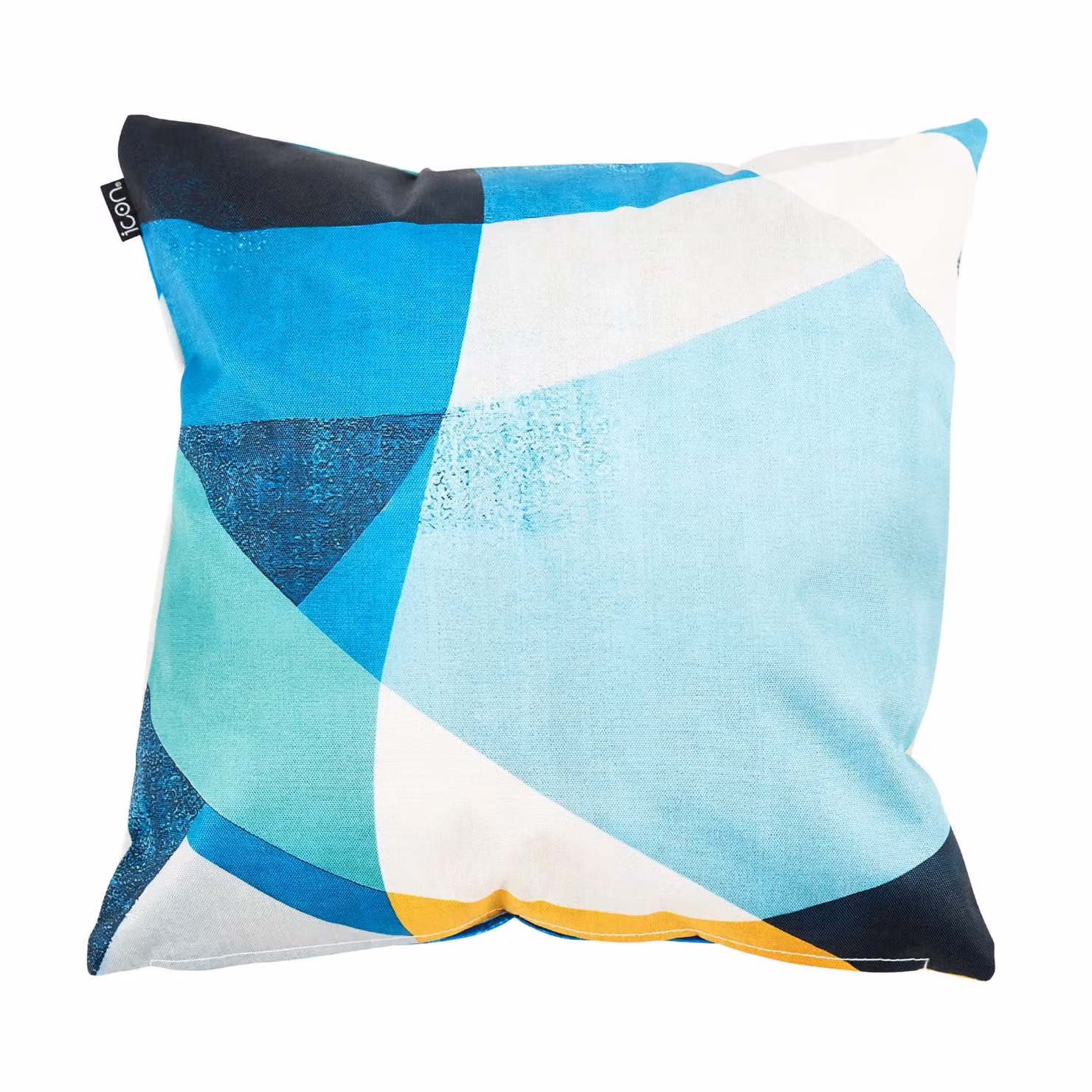 ICON Abstract Waterproof Indoor and Outdoor Square Cushion, Yellow and Blue, W/D/H: 43 x 43 x 43 cm – 2