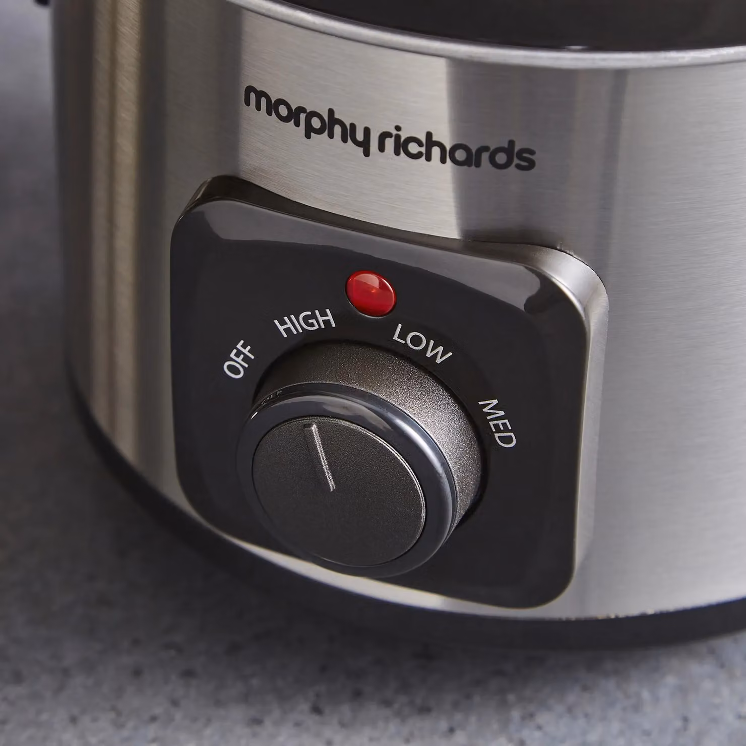 Morphy Richards 1.5L Compact Slow Cooker in Silver with Ceramic Pot and Stainless Steel Finish – 7