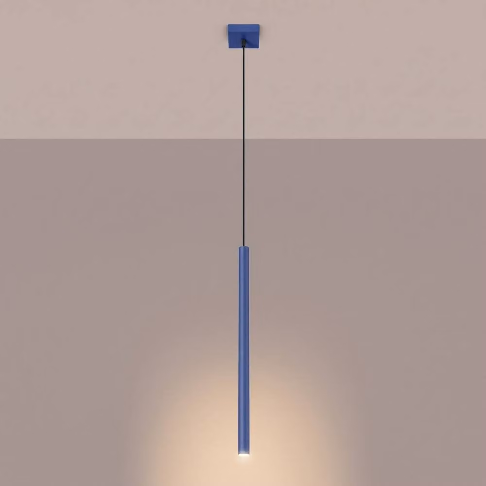Sollux Lighting modern rectangular pendant lamp in blue, W/D/H: 120 x 8 x 8 cm – 3