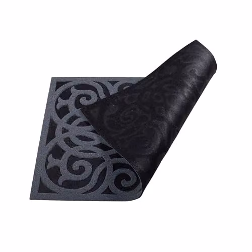 Nicoman Victorian Style Rubber Door Mat, Grey, W: 75 cm, D: 44 cm – 6