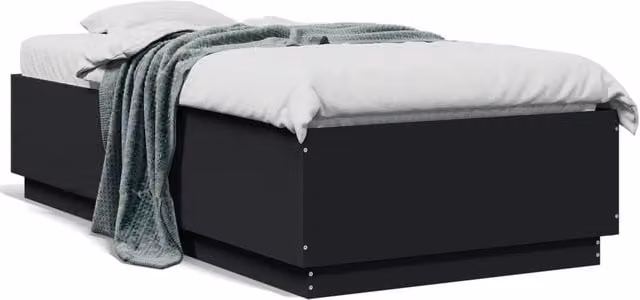 Berkfield Home Single Bed Frame in Black, W/D/H: 90 x 190 cm – 1