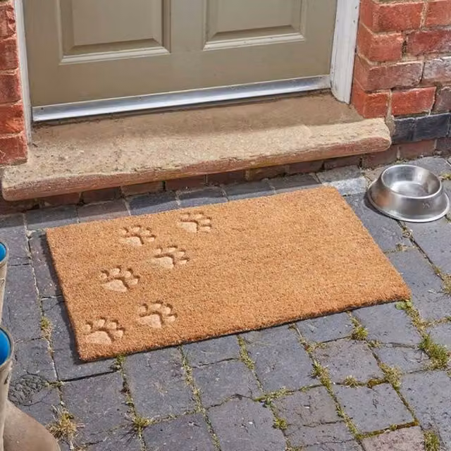 Garden Mile Brown Coir Outdoor Door Mat with Animal Graphic Design