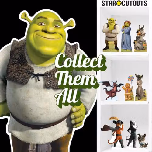Star Cutouts SC785 Shrek Lifesize Cardboard Cutout, Multicolour, Height: 170 cm – 6