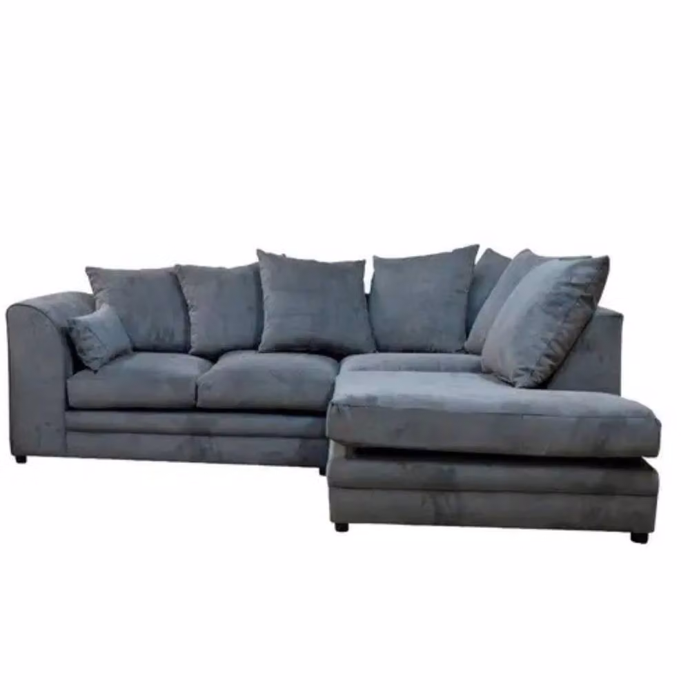 Snug Furniture Birmingham Ltd Fernando Right Hand Corner Sofa Set in Grey Fabric – 2