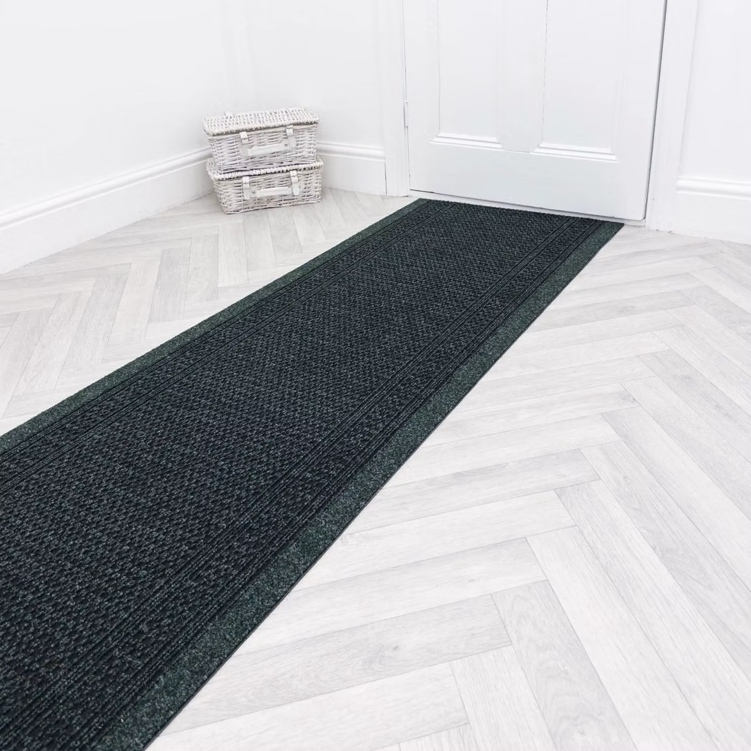 runrug Aztec Green Hallway Carpet Runner, W: 66 cm, L: 210 cm – 3