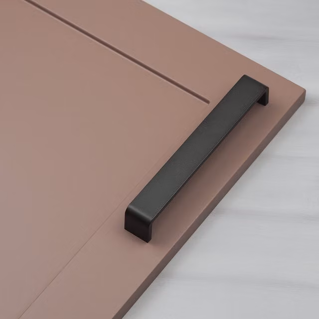 Handle & Home Matt Anthracite Grey Square Bar Cabinet Pulls in Zinc