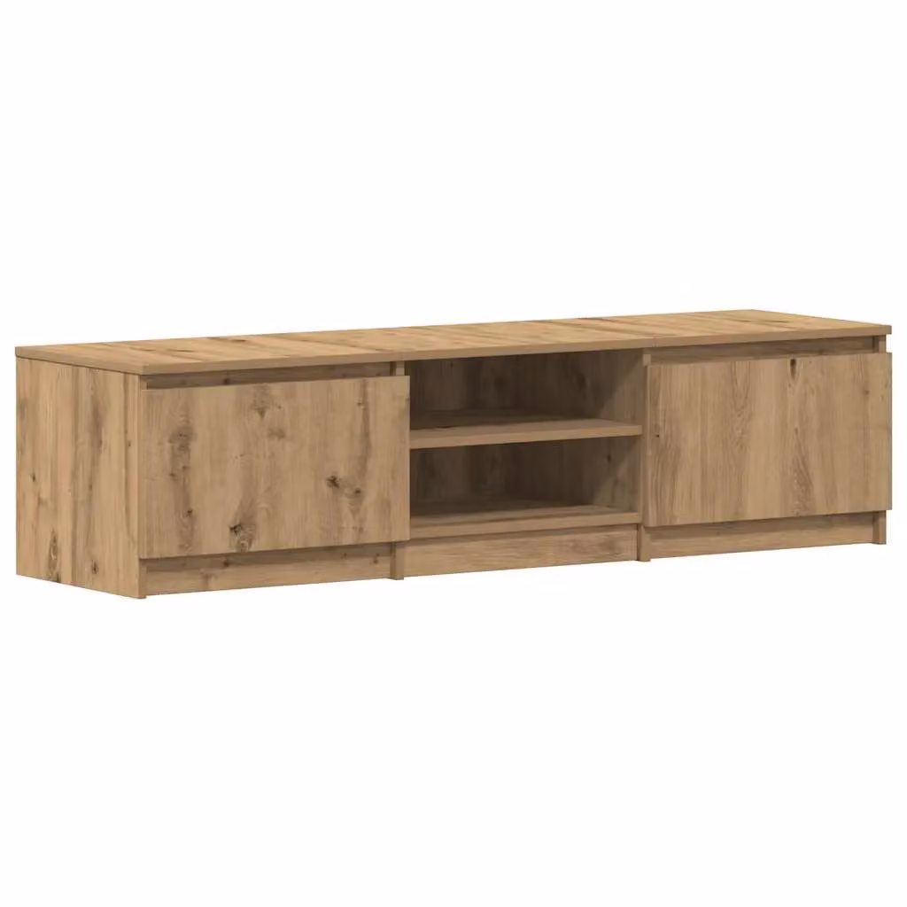 Berkfield Home Artisan Oak TV Cabinet in Brown, W/D/H: 140 x 40 x 36 cm – 2