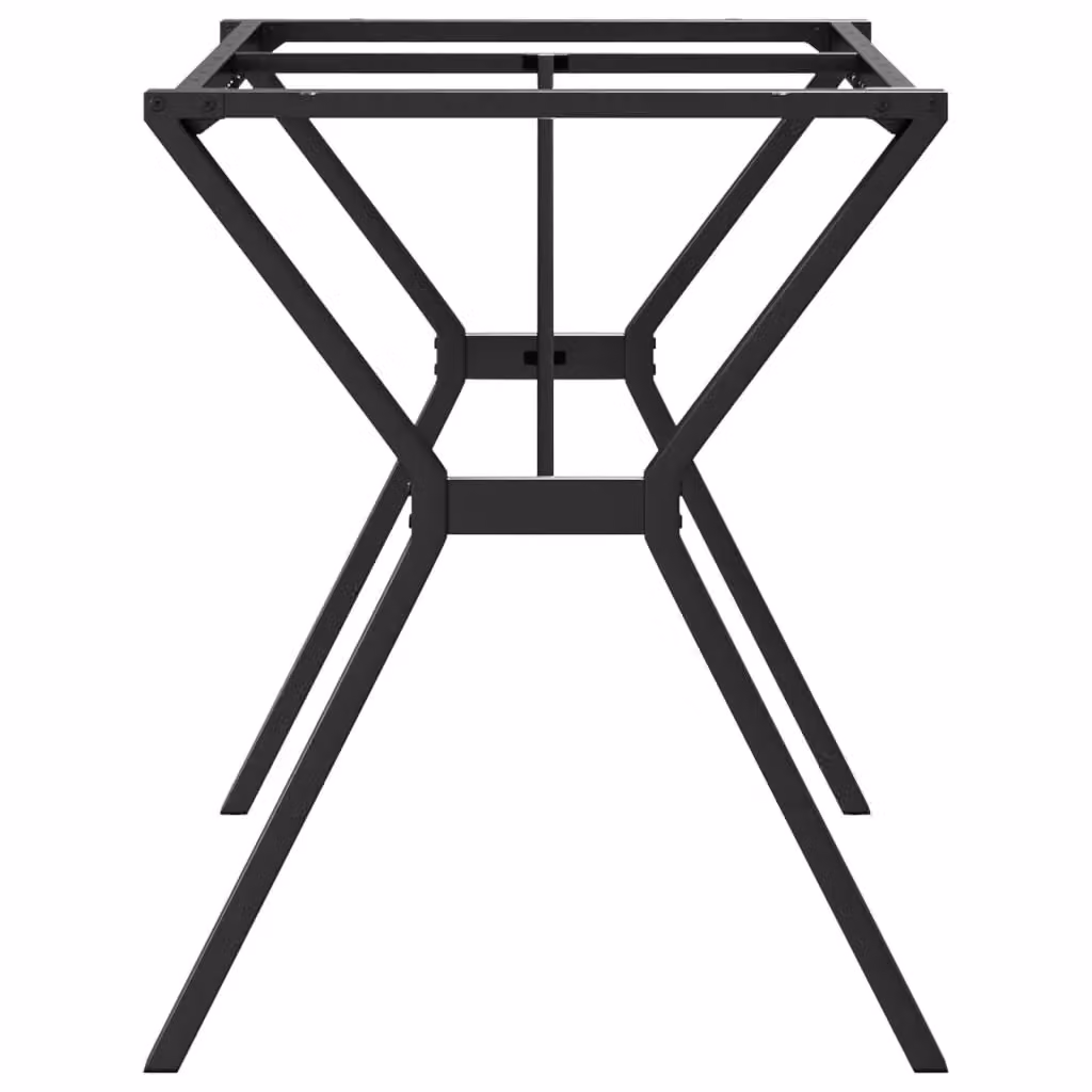 Berkfield Home Y-Frame Dining Table Legs in Black Steel, W/D/H: 120 x 60 x 73 cm – 2