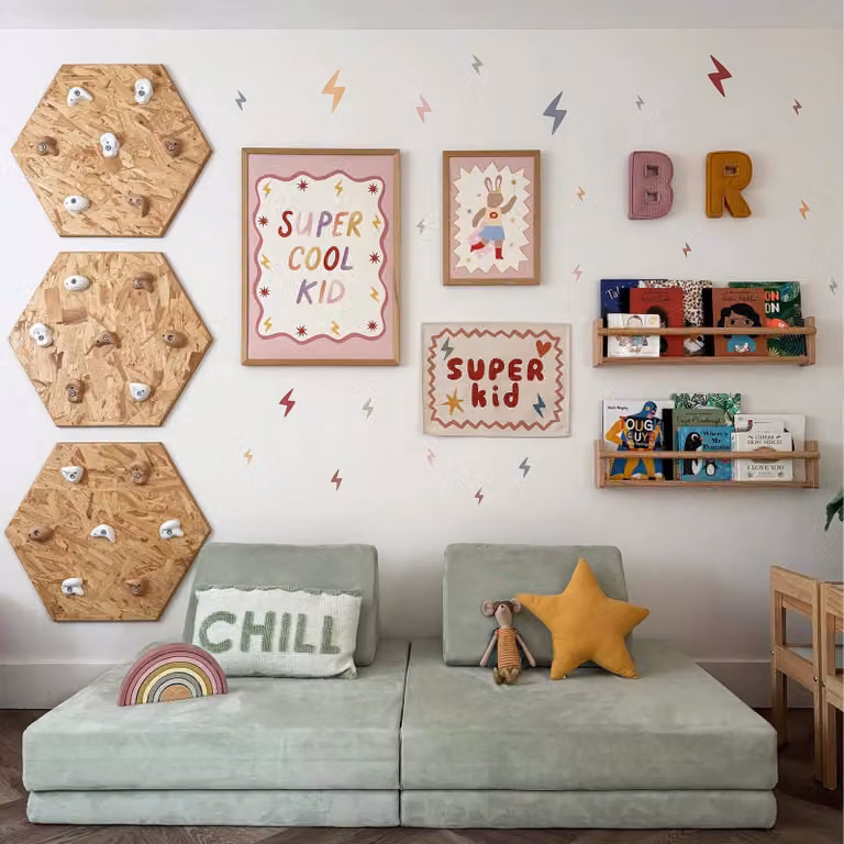 Kid of the Village Super Cool Kid Fine Art Paper Poster, Pink and Multicolour, W: 21 cm, H: 29.7 cm