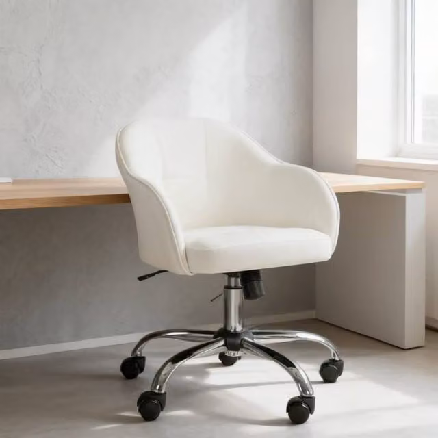 ERGOVEXA Velvet Task Chair in Beige, H 86 x W 51 x D 61 cm – 1