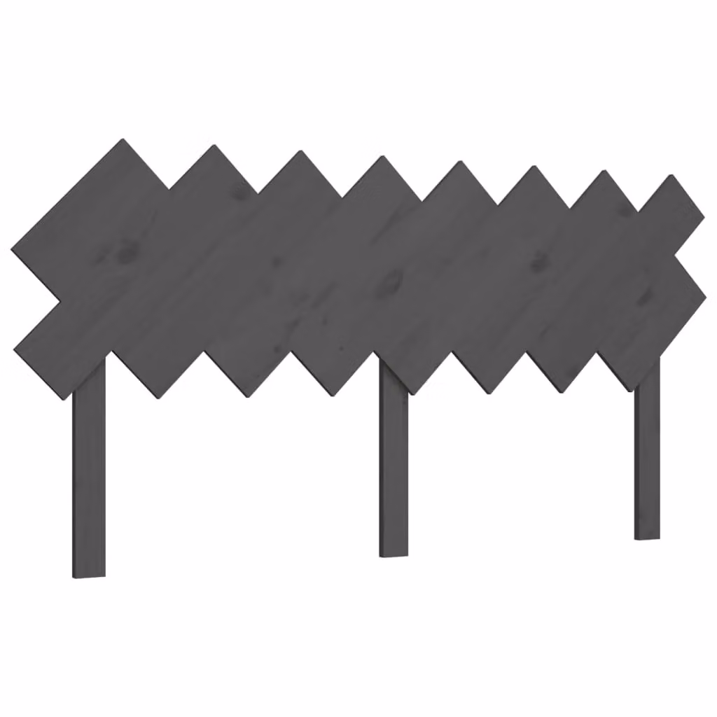 Berkfield Home Grey Rustic Solid Pine Wood Bed Headboard W: 159.5 cm, D: 3 cm, H: 80.5 cm – 2