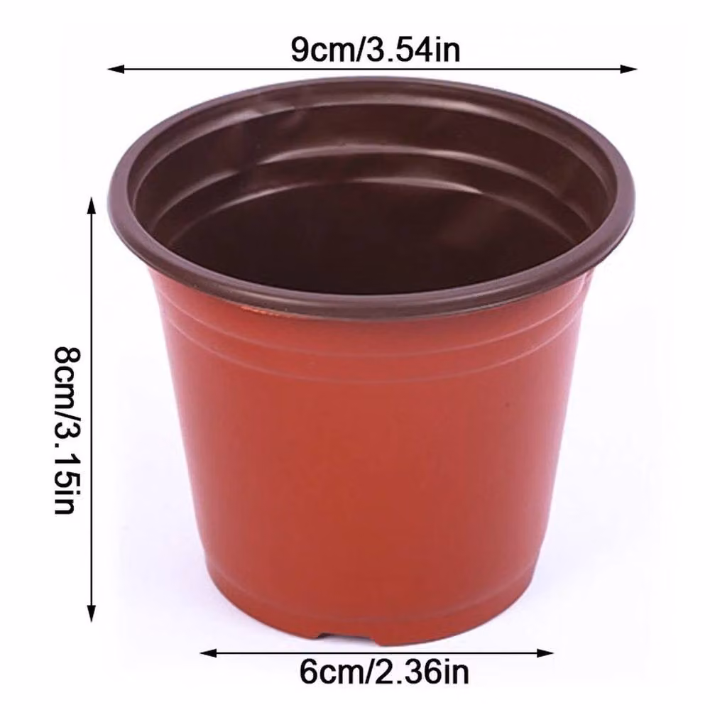 NESTLUNE 200-Piece Plastic Terracotta Style Plant Pots in Red for Herbs and Flowers – 2