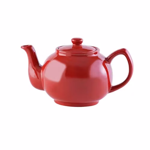 Rayware Betty Shape Red Ceramic Teapot, 1.1 l – 1
