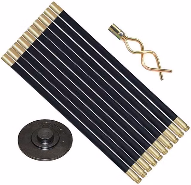 Garden Mile 12 Piece Drain Rod Set in Black and Gold