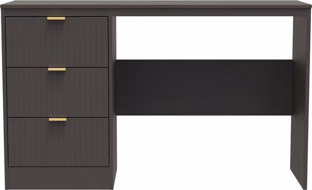 Ready Assembled 2 U Denver 3 Drawer Desk in Dark Grey