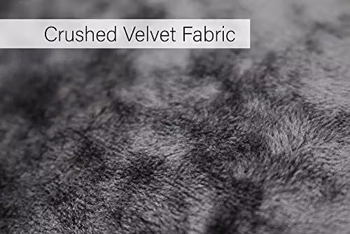 Paoletti Verona Grey Crushed Velvet Square Polyester Filled Cushion W/D/H: 55 x 55 x 55 cm – 3