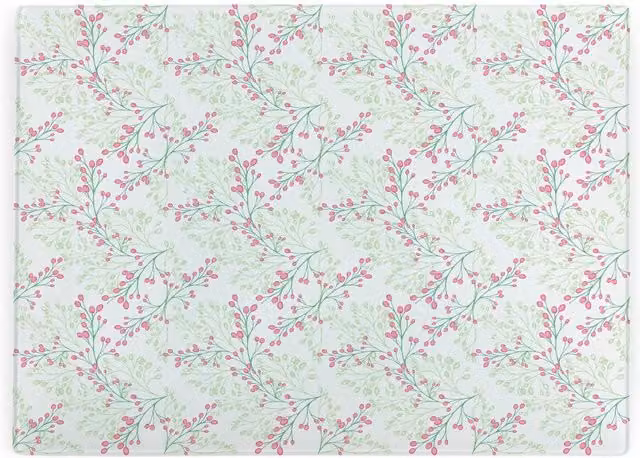 Purely Home Pink Floral Rectangular Smooth Glass Chopping Board