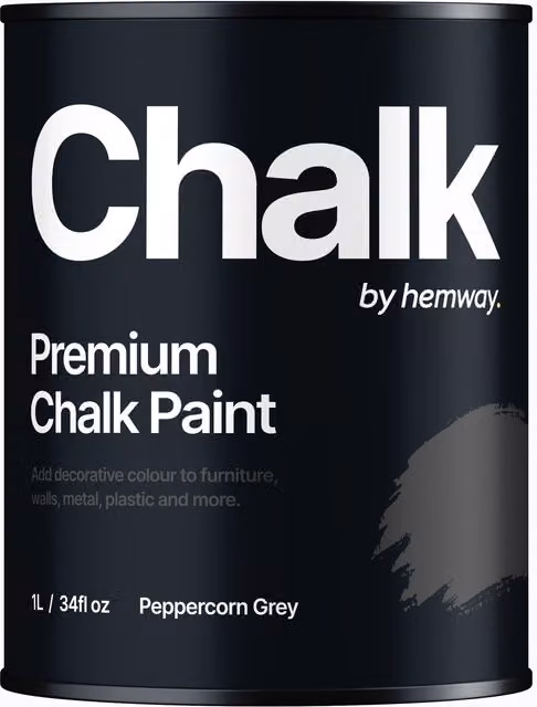 Hemway Chalk Paint Flat Matt in Peppercorn Grey, 1 l